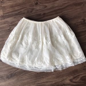 Girls cream skirt